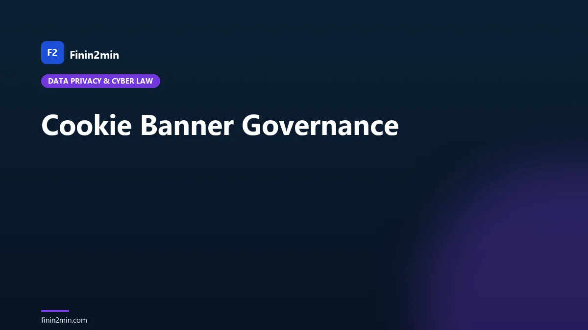 Cookie Banner Governance
