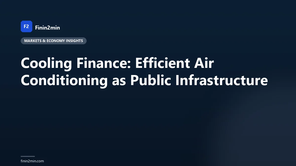 Cooling Finance: Efficient Air Conditioning as Public Infrastructure