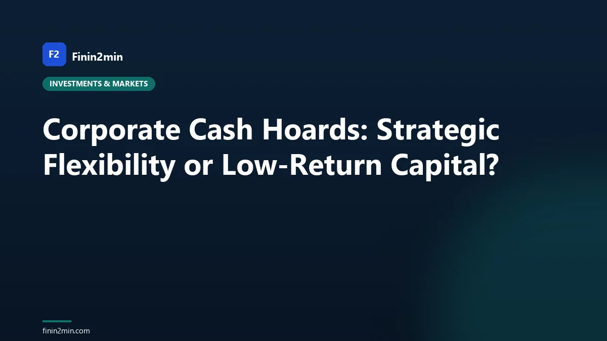 Corporate Cash Hoards: Strategic Flexibility or Low-Return Capital?