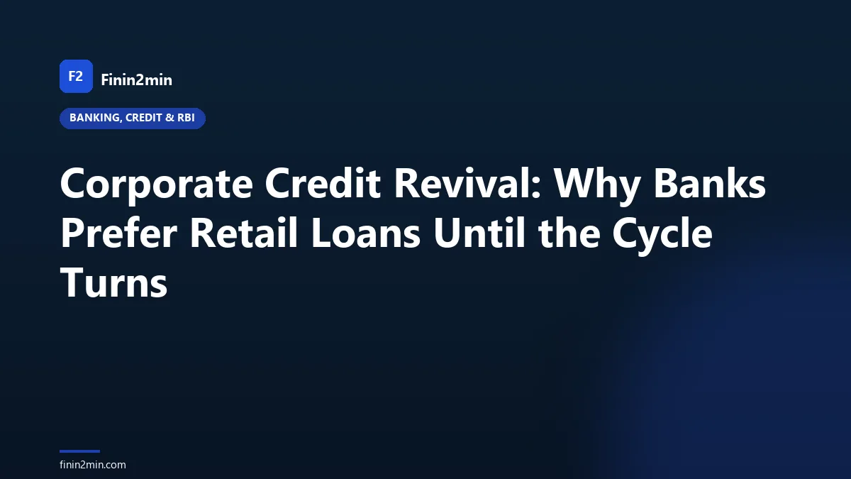 Corporate Credit Revival: Why Banks Prefer Retail Loans Until the Cycle Turns
