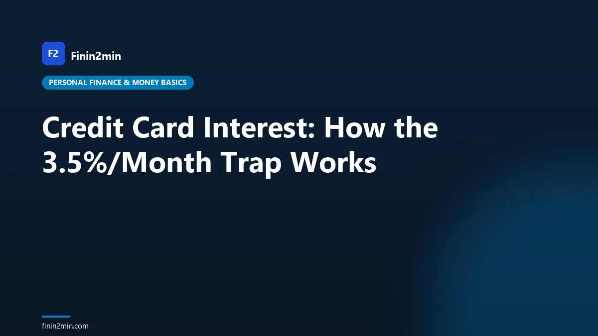 Credit Card Interest: How the 3.5%/Month Trap Works