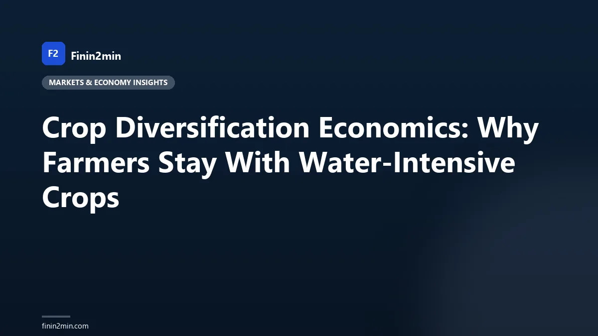 Crop Diversification Economics: Why Farmers Stay With Water-Intensive Crops