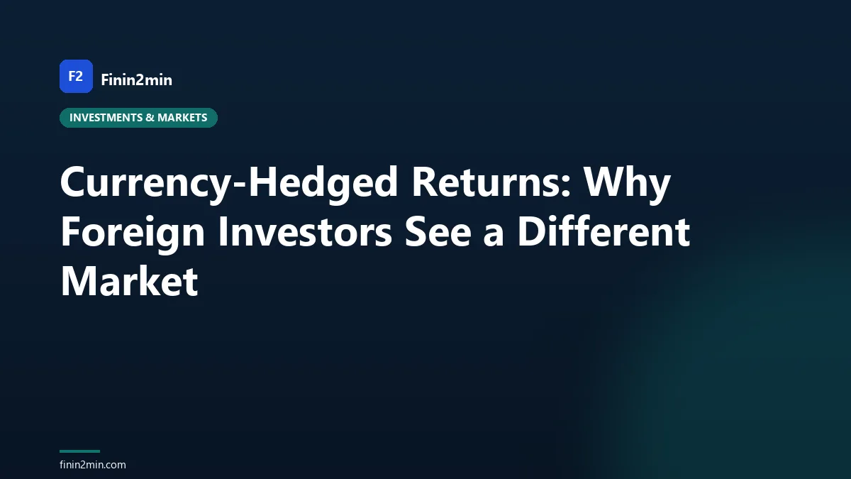 Currency-Hedged Returns: Why Foreign Investors See a Different Market