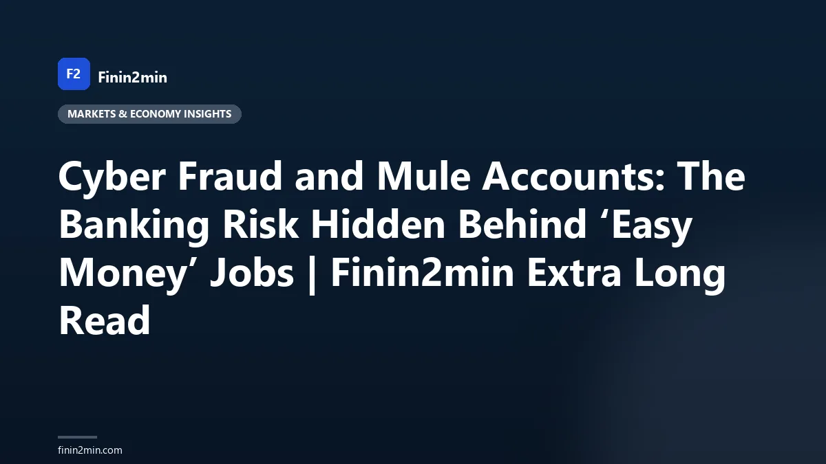 Cyber Fraud and Mule Accounts: The Banking Risk Hidden Behind ‘Easy Money’ Jobs | Finin2min Extra Long Read