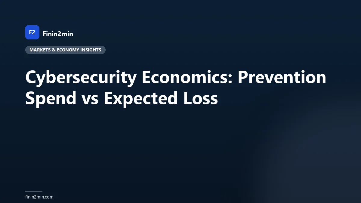 Cybersecurity Economics: Prevention Spend vs Expected Loss
