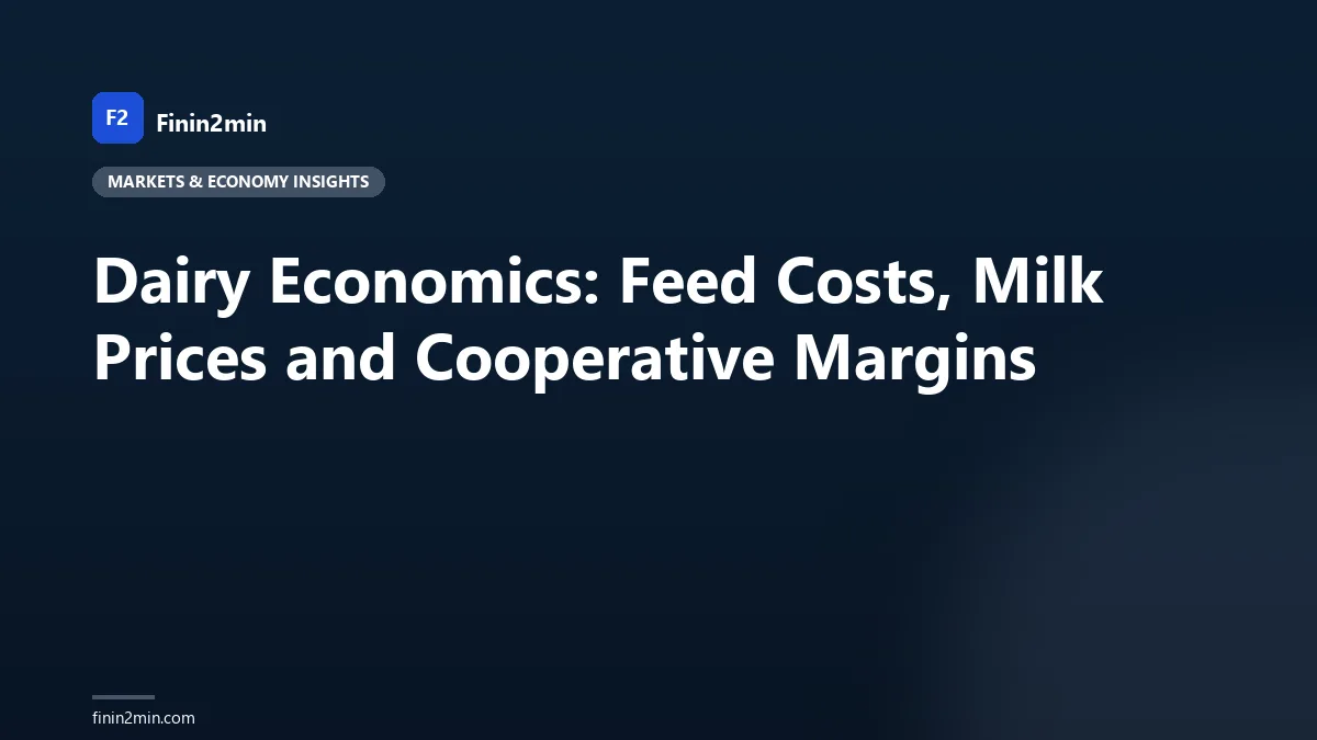 Dairy Economics: Feed Costs, Milk Prices and Cooperative Margins
