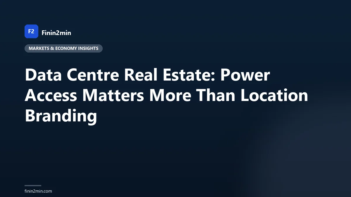 Data Centre Real Estate: Power Access Matters More Than Location Branding