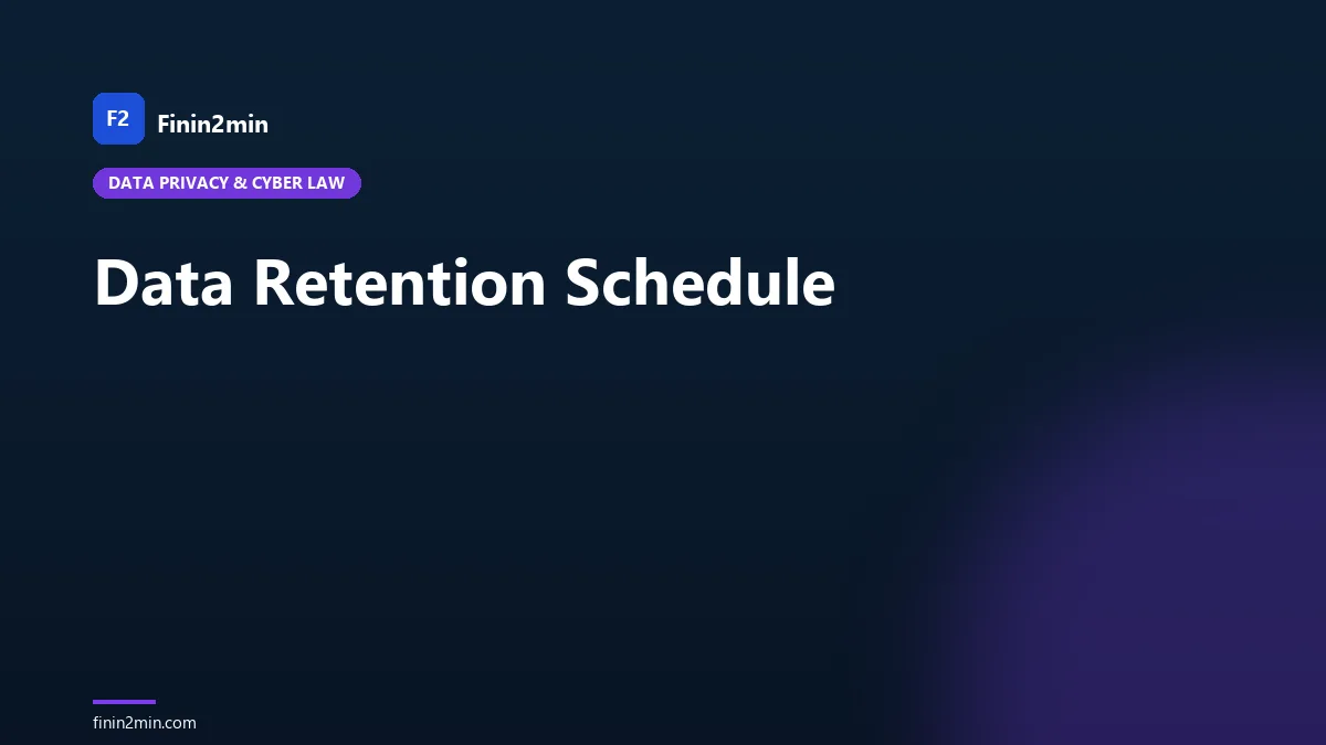 Data Retention Schedule