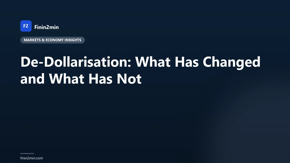 De-Dollarisation: What Has Changed and What Has Not
