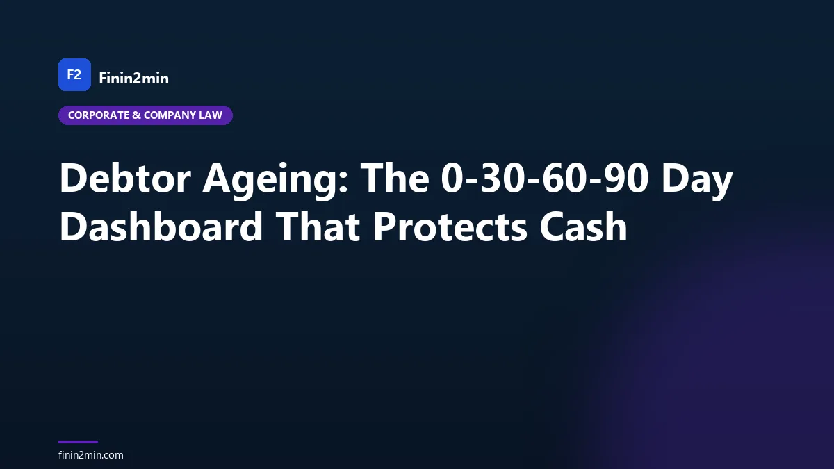 Debtor Ageing: The 0-30-60-90 Day Dashboard That Protects Cash