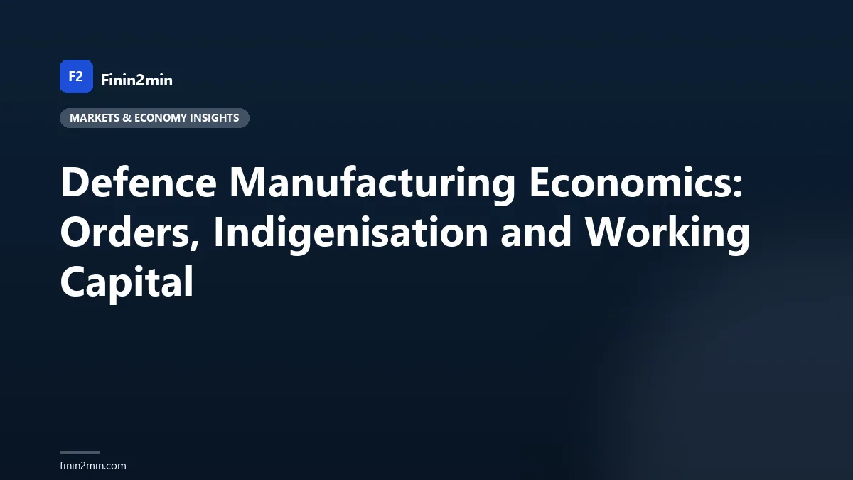 Defence Manufacturing Economics: Orders, Indigenisation and Working Capital