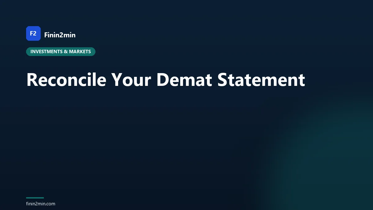Reconcile Your Demat Statement