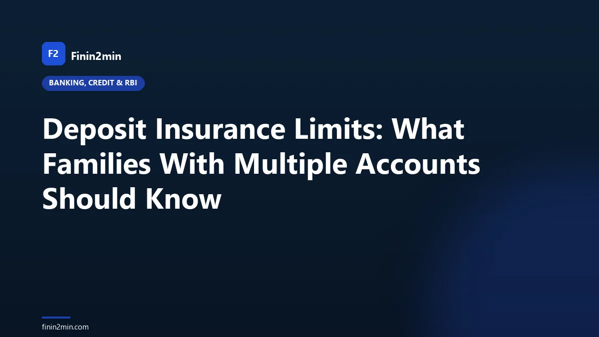 Deposit Insurance Limits: What Families With Multiple Accounts Should Know