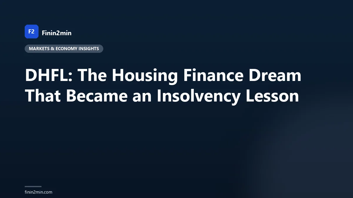 DHFL: The Housing Finance Dream That Became an Insolvency Lesson