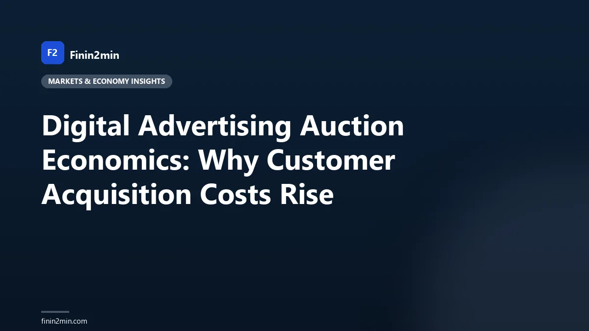 Digital Advertising Auction Economics: Why Customer Acquisition Costs Rise