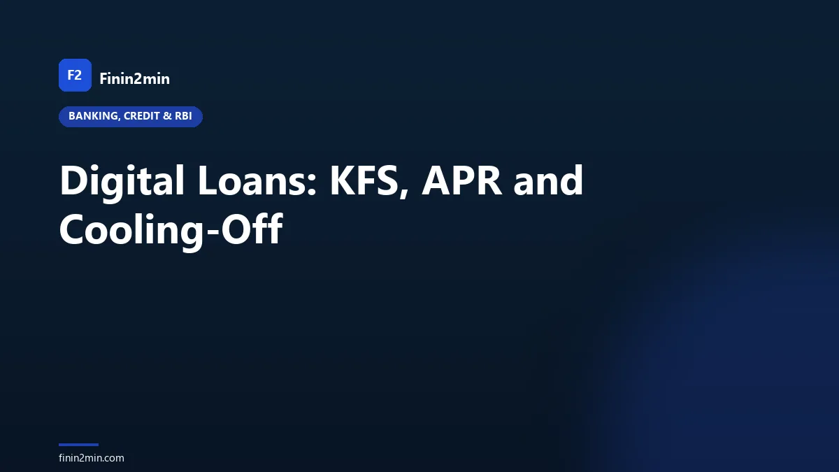 Digital Loans: KFS, APR and Cooling-Off