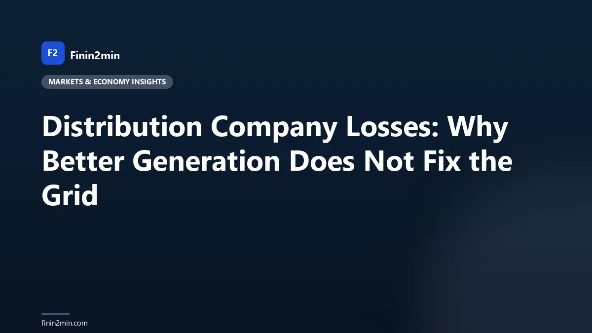 Distribution Company Losses: Why Better Generation Does Not Fix the Grid