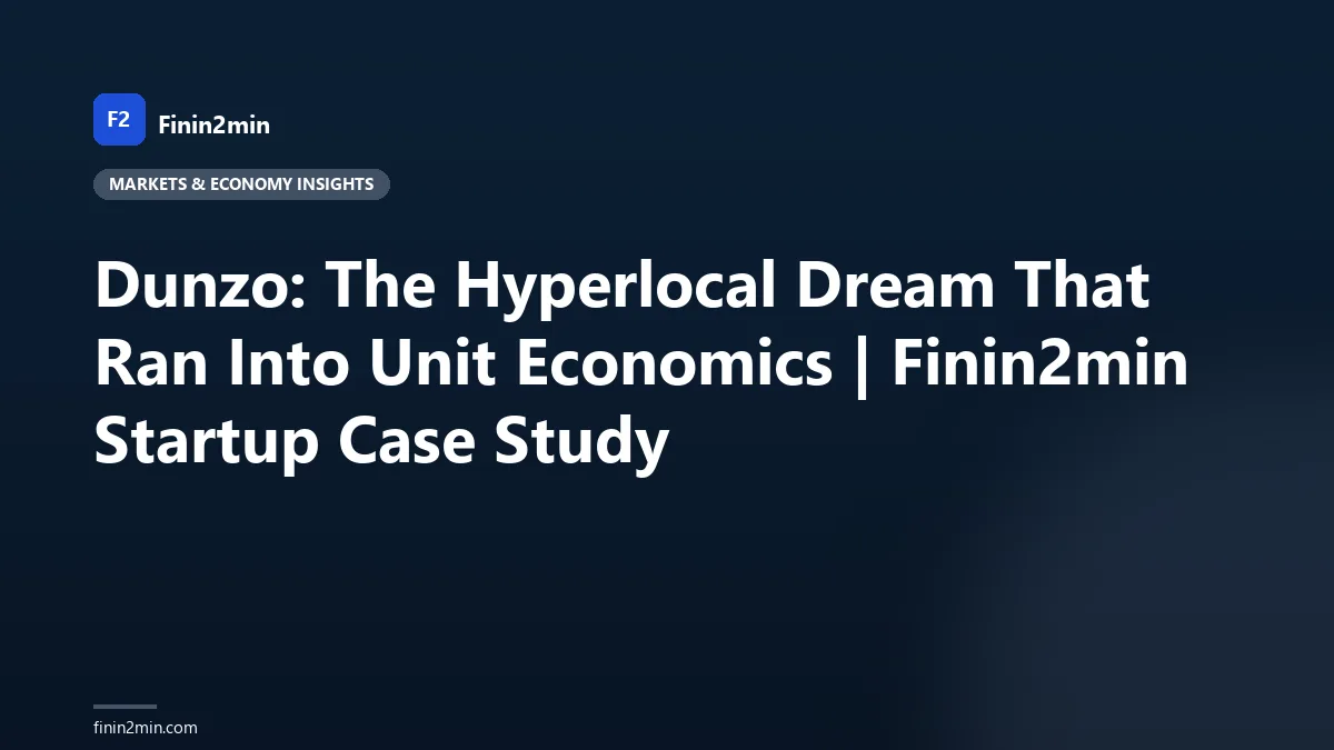 Dunzo: The Hyperlocal Dream That Ran Into Unit Economics | Finin2min Startup Case Study