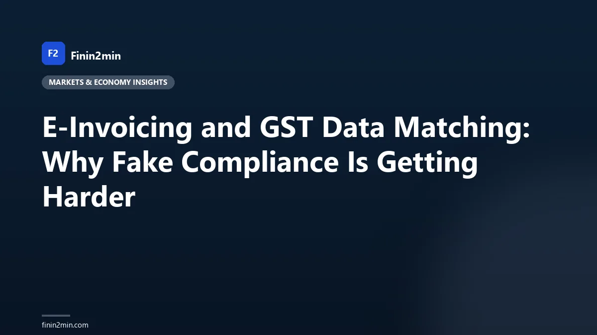 E-Invoicing and GST Data Matching: Why Fake Compliance Is Getting Harder