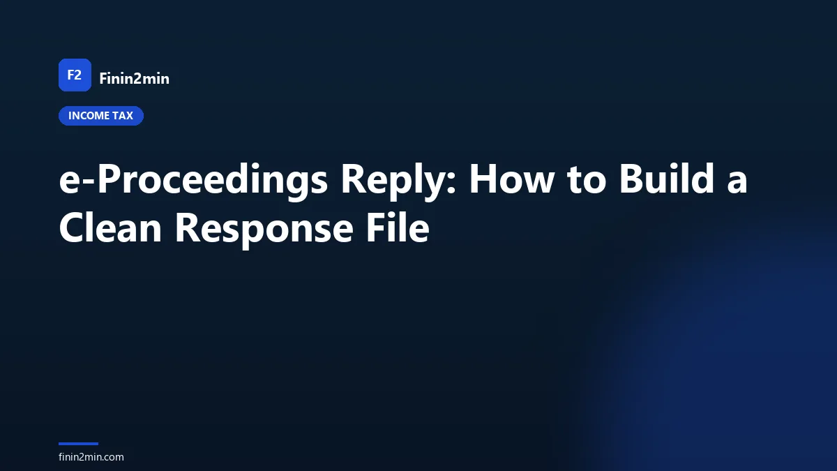 e-Proceedings Reply: How to Build a Clean Response File