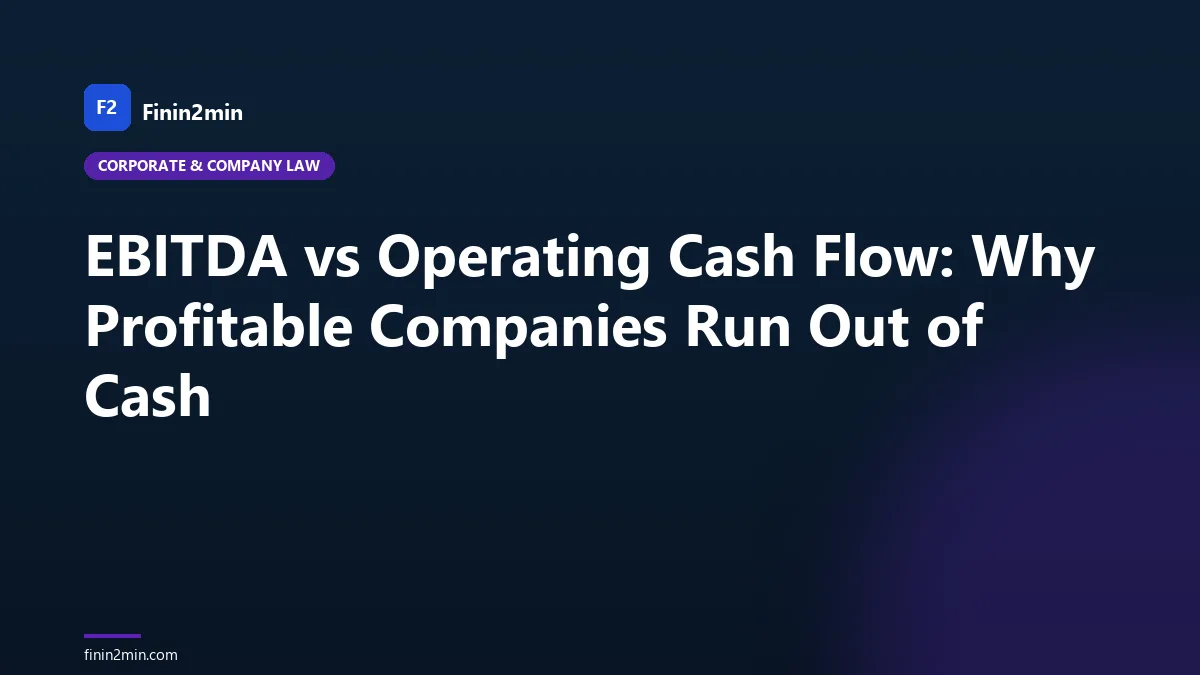 EBITDA vs Operating Cash Flow: Why Profitable Companies Run Out of Cash