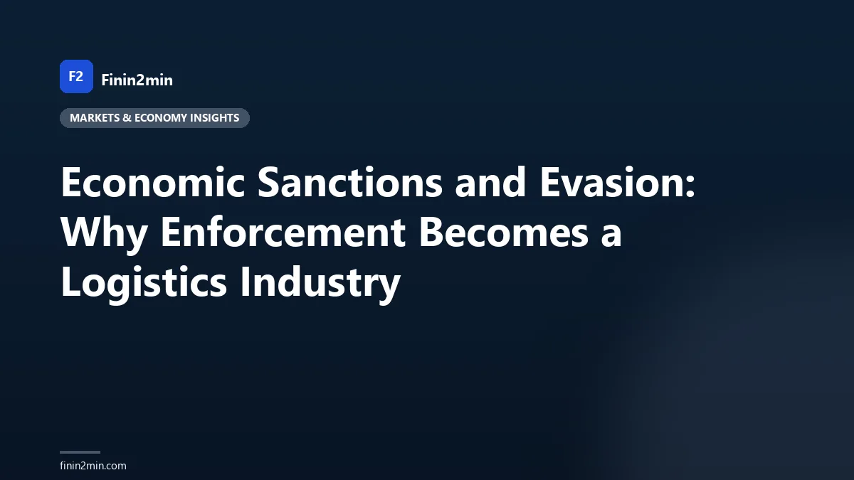 Economic Sanctions and Evasion: Why Enforcement Becomes a Logistics Industry