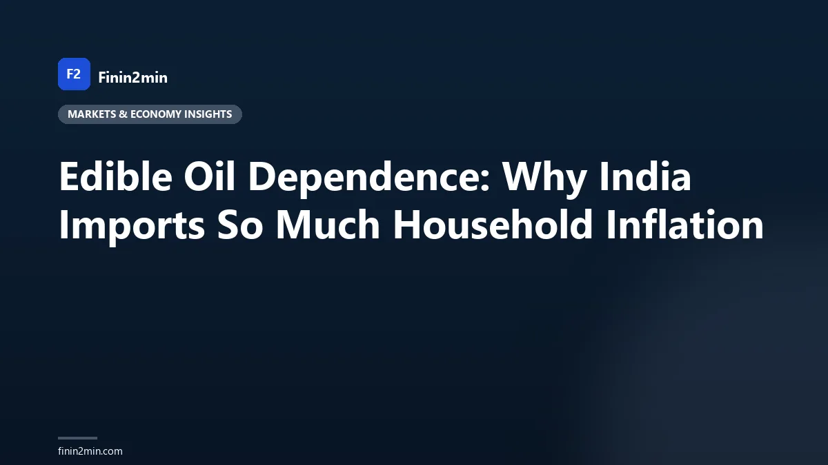 Edible Oil Dependence: Why India Imports So Much Household Inflation