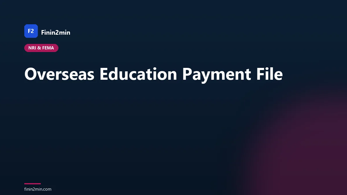 Overseas Education Payment File