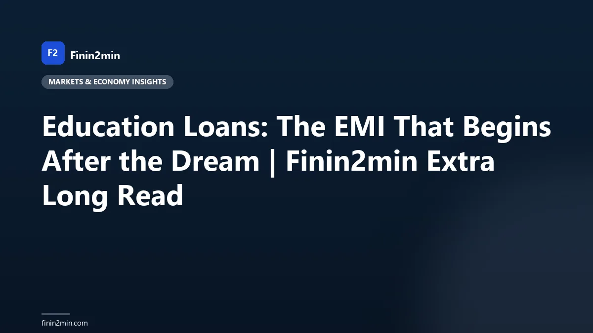 Education Loans: The EMI That Begins After the Dream | Finin2min Extra Long Read
