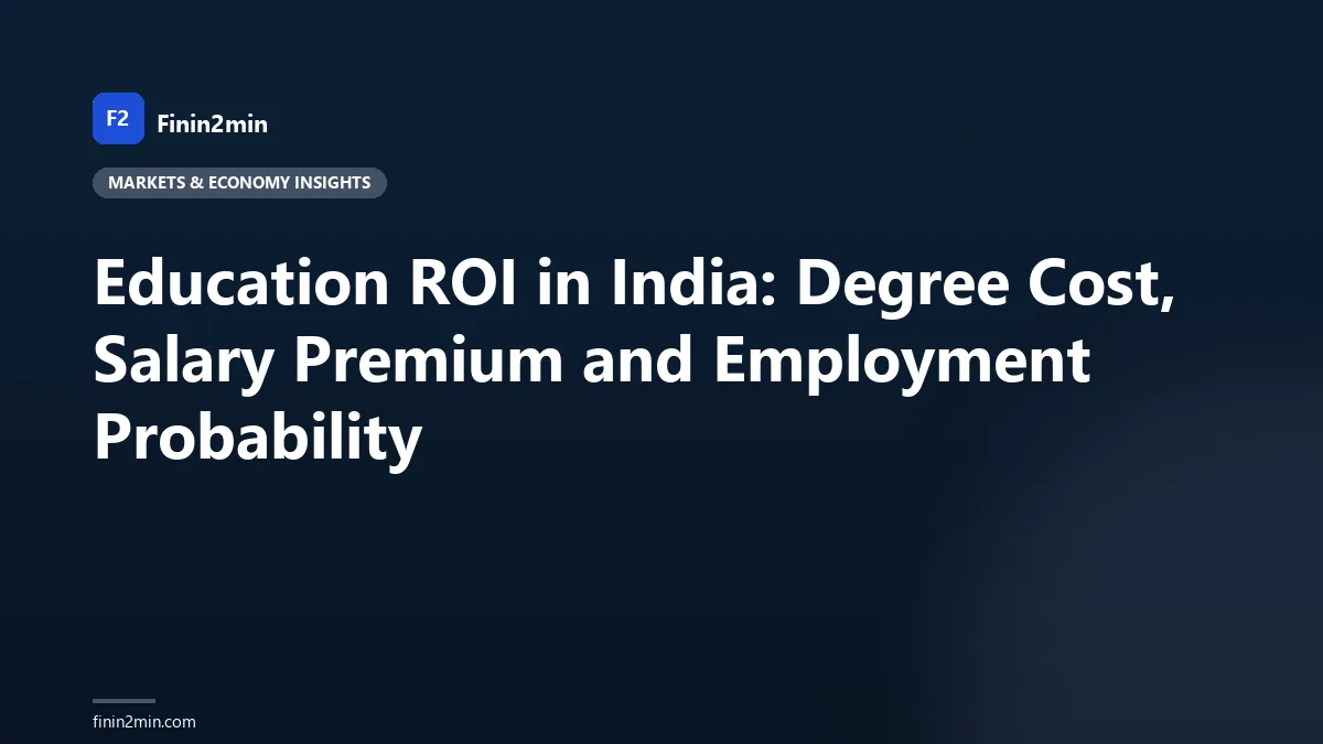 Education ROI in India: Degree Cost, Salary Premium and Employment Probability