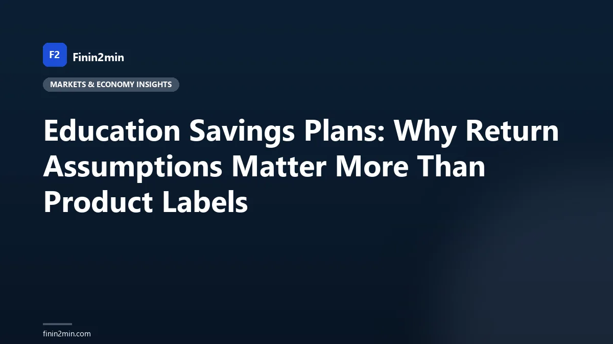Education Savings Plans: Why Return Assumptions Matter More Than Product Labels