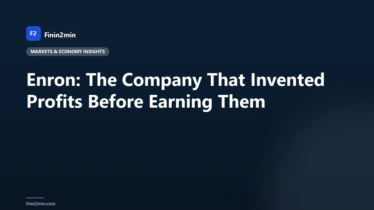 Enron: The Company That Invented Profits Before Earning Them