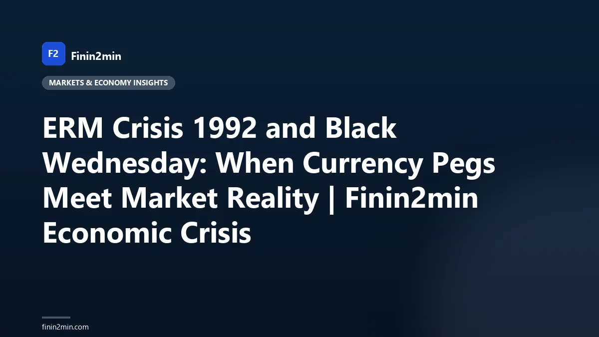 ERM Crisis 1992 and Black Wednesday: When Currency Pegs Meet Market Reality | Finin2min Economic Crisis