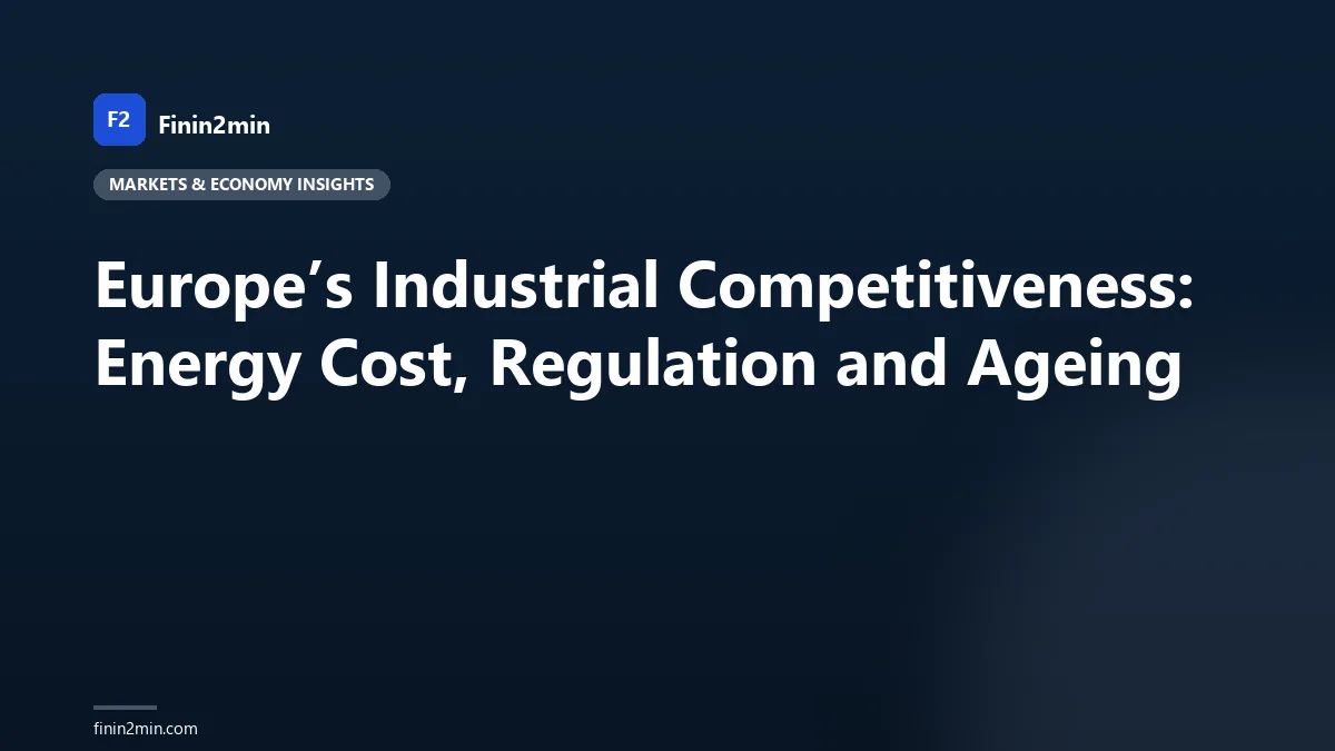 Europe’s Industrial Competitiveness: Energy Cost, Regulation and Ageing