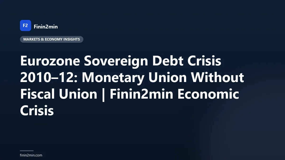 Eurozone Sovereign Debt Crisis 2010–12: Monetary Union Without Fiscal Union | Finin2min Economic Crisis