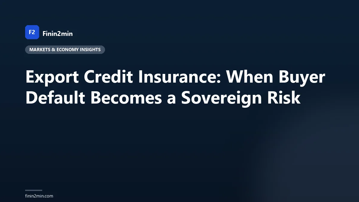Export Credit Insurance: When Buyer Default Becomes a Sovereign Risk