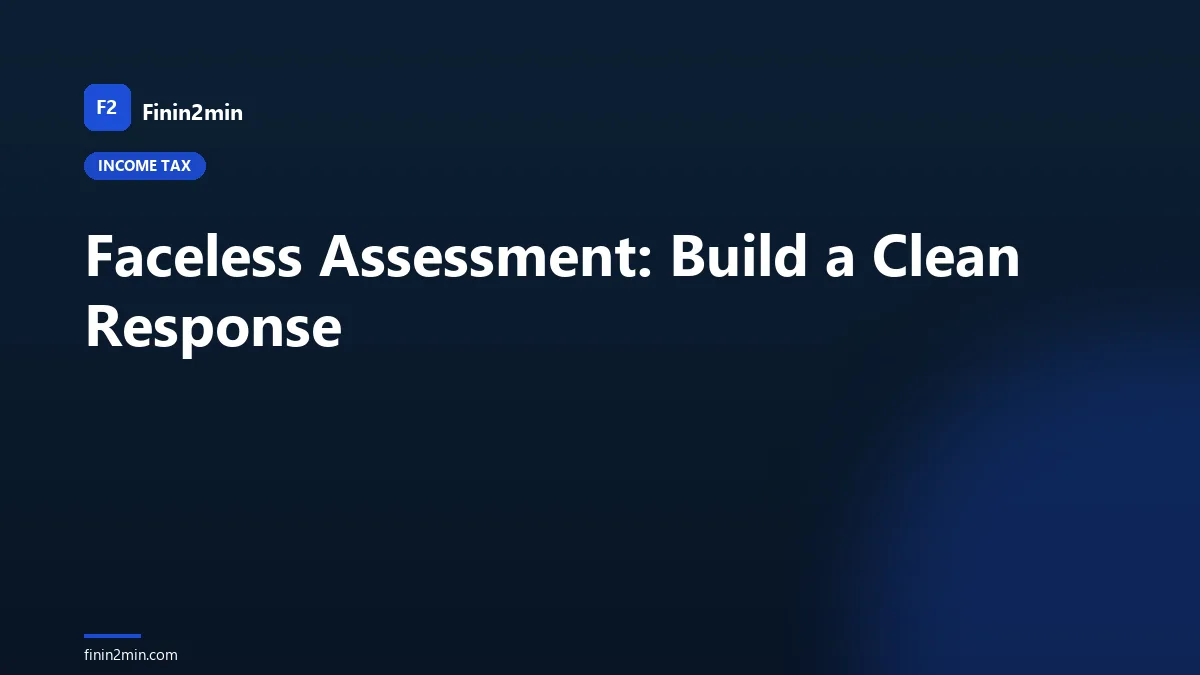 Faceless Assessment: Build a Clean Response