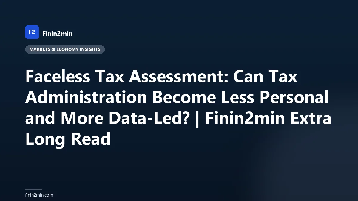 Faceless Tax Assessment: Can Tax Administration Become Less Personal and More Data-Led? | Finin2min Extra Long Read