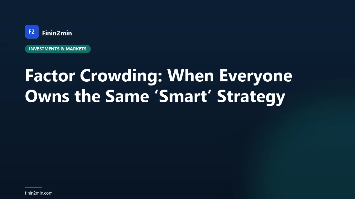 Factor Crowding: When Everyone Owns the Same ‘Smart’ Strategy