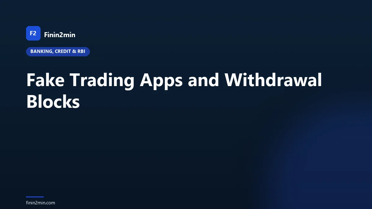 Fake Trading Apps and Withdrawal Blocks
