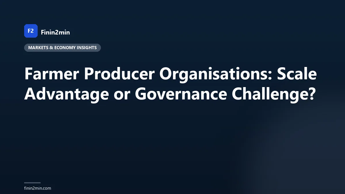 Farmer Producer Organisations: Scale Advantage or Governance Challenge?