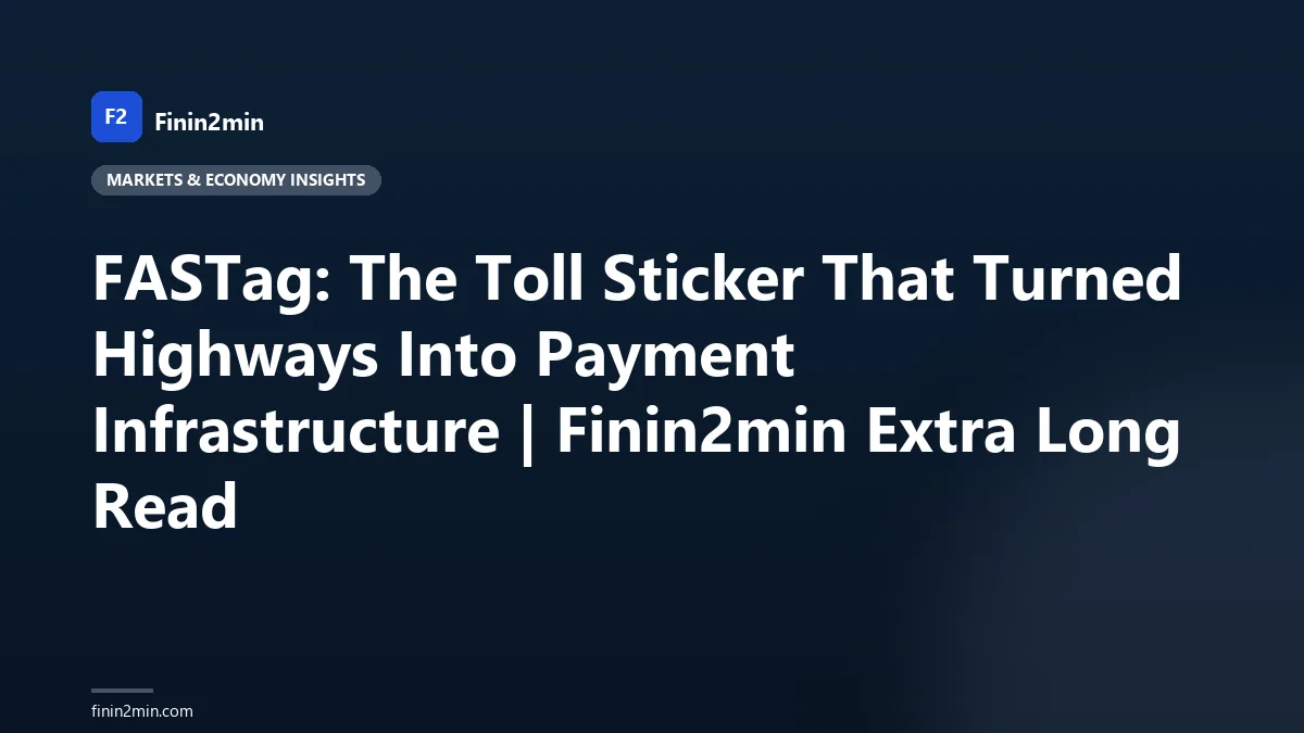 FASTag: The Toll Sticker That Turned Highways Into Payment Infrastructure | Finin2min Extra Long Read