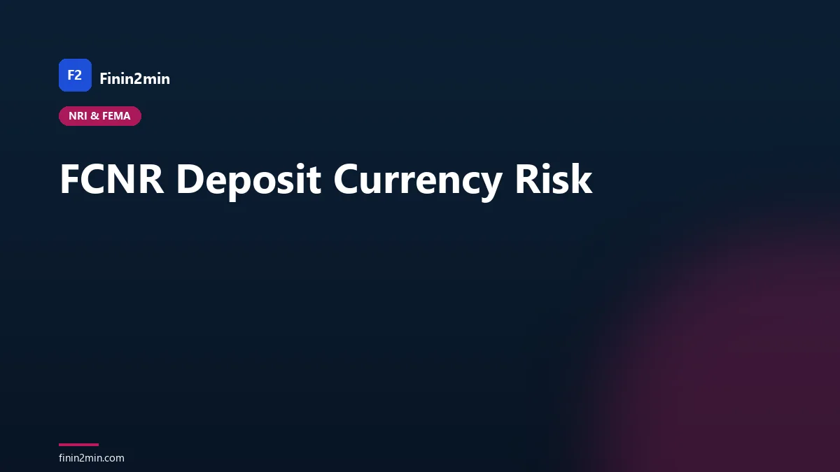 FCNR Deposit Currency Risk