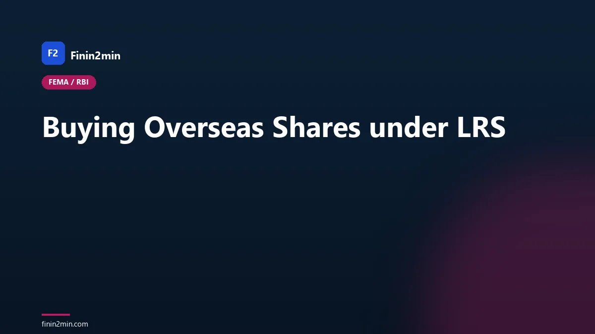 Buying Overseas Shares under LRS