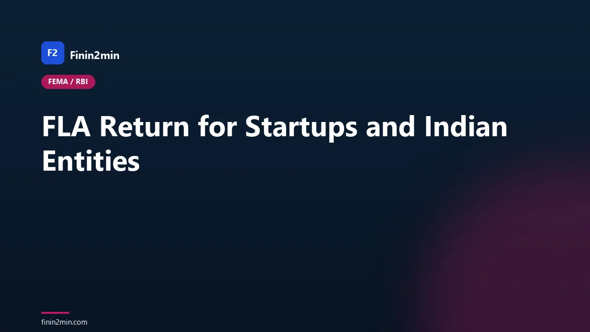 FLA Return for Startups and Indian Entities