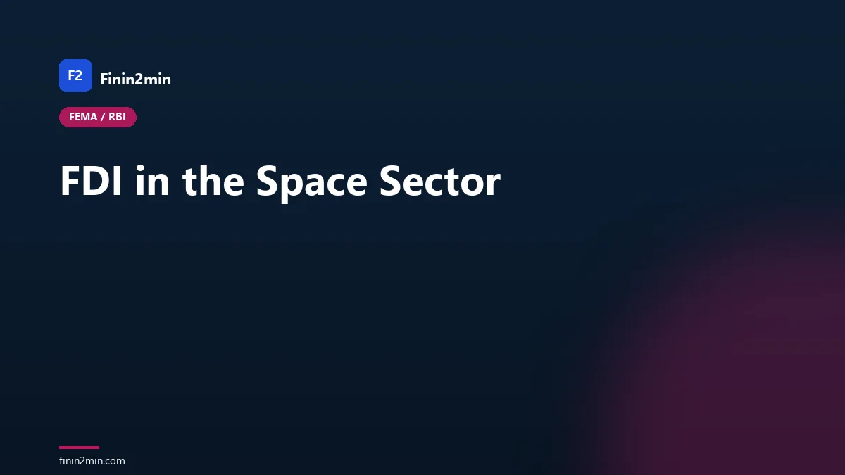 FDI in the Space Sector