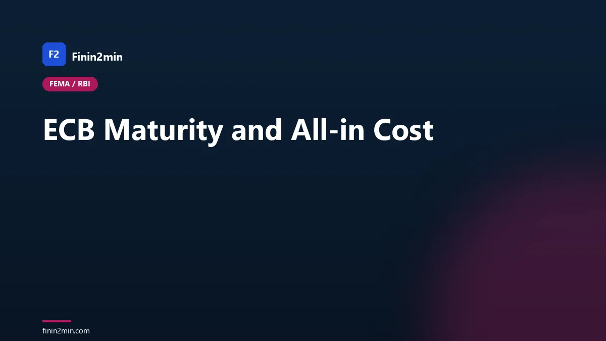 ECB Maturity and All-in Cost