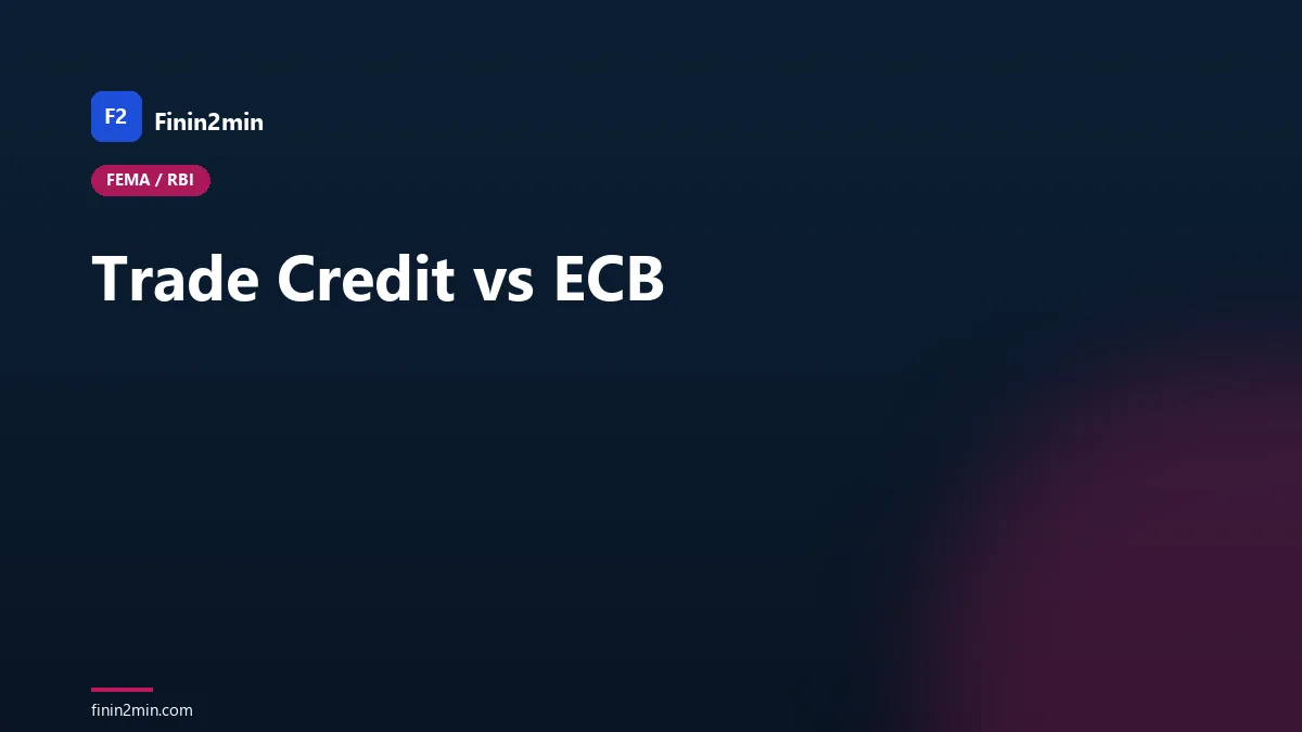 Trade Credit vs ECB