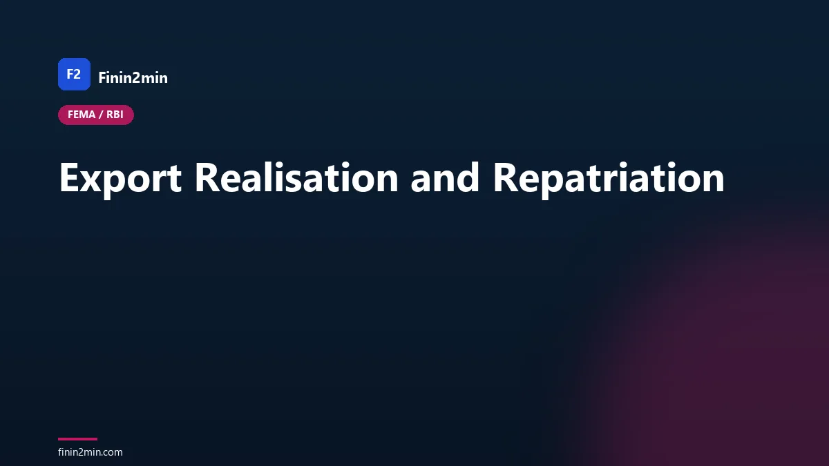 Export Realisation and Repatriation