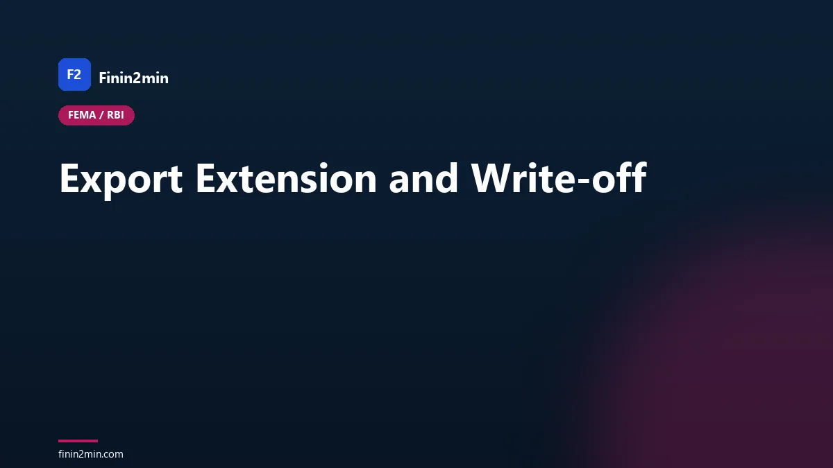 Export Extension and Write-off